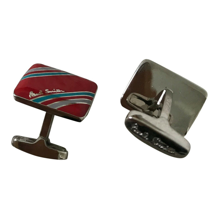 Paul Smith Cufflinks Red candy bar stripe cufflinks