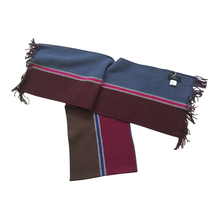 Paul Smith Scarf Multi coloured Reversible scarf One size brown red blue