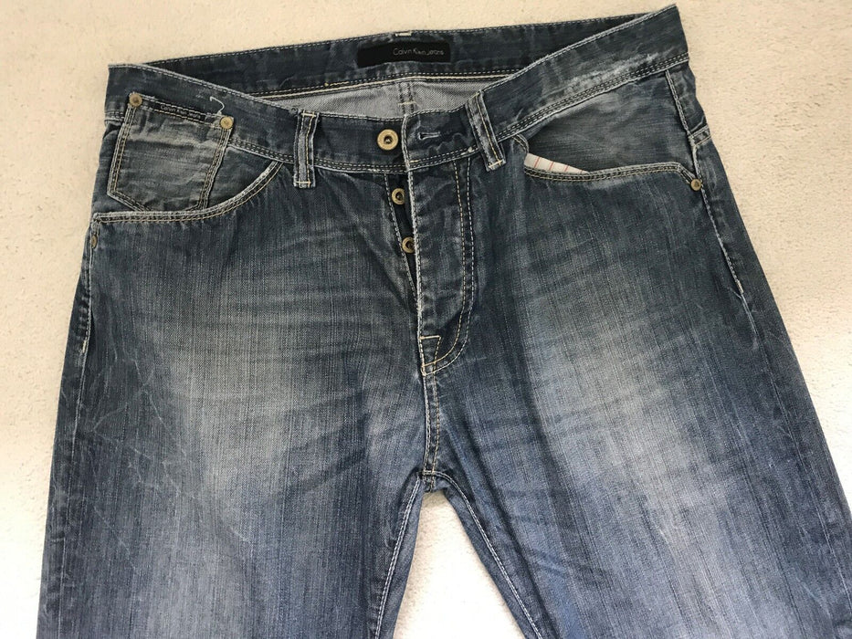 Calvin Klein Mens Bootcut Button Fly Jeans Model 1978 N.Y  size 34W