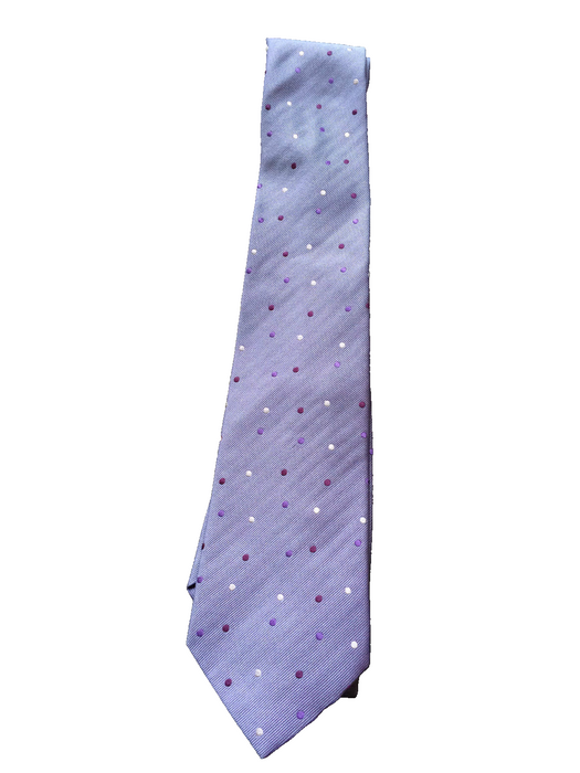 PAUL SMITH Silk TIE Lilac with dots Polka Lining  8cm