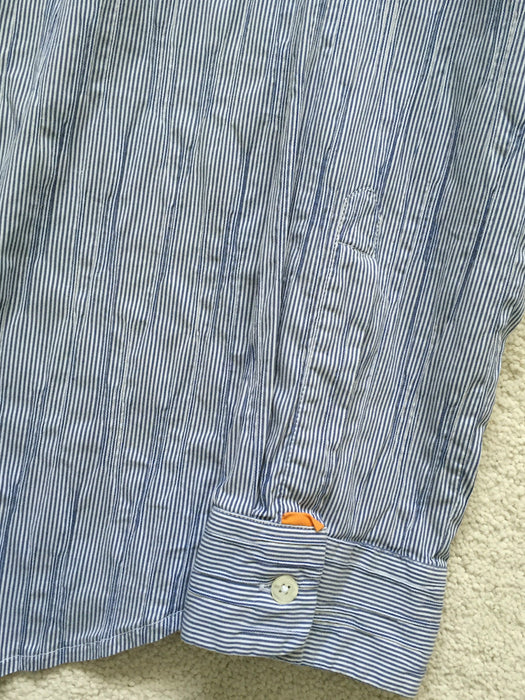 Hugo BOSS ORANGE - Casual Shirt - Blue with stripe SLIM FIT  - Size XL