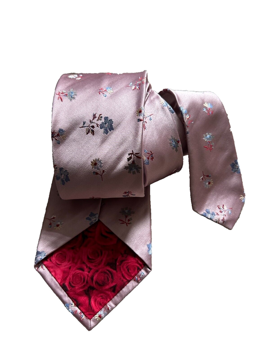 Paul Smith Silk Tie   Pink Floral Classic Tie