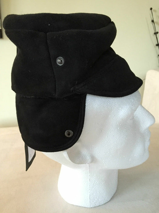 Paul Smith -Hat Black Sheepskin Hunter Trapper  Hat  Size M