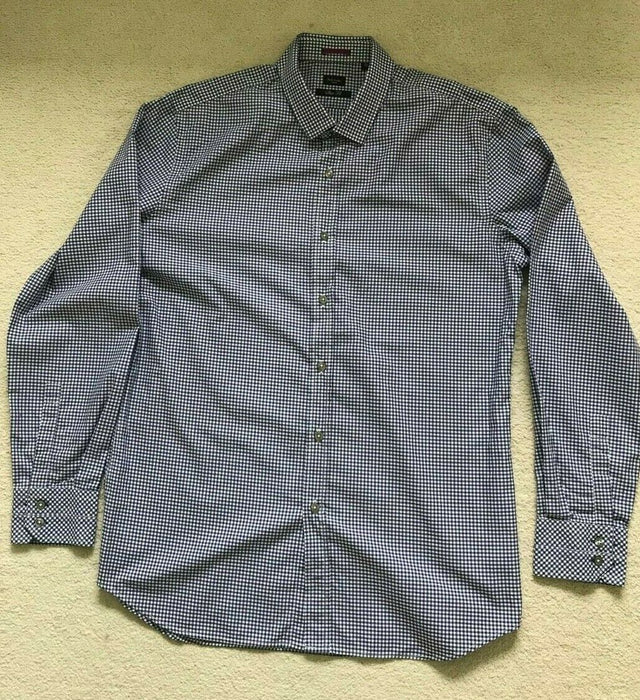 Paul Smith Shirt LONDON LS Shirt Size 17 / 43 SLIM fit Gingham check   p2p 22"