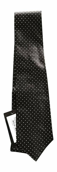 PAUL SMITH Silk TIE Black with micro dots & squares 9cm width