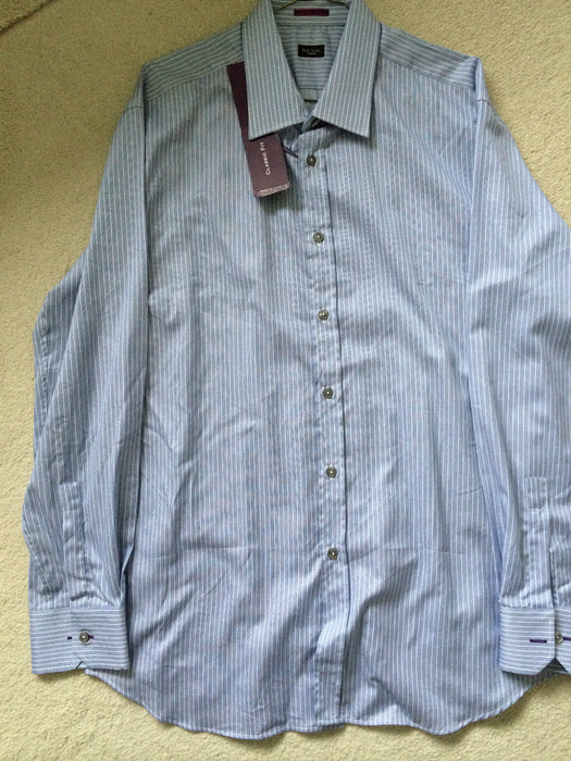 Paul Smith Shirt LONDON Formal LS Classic Stripe Shirt  Size 17 / 43  p2p 22.5"