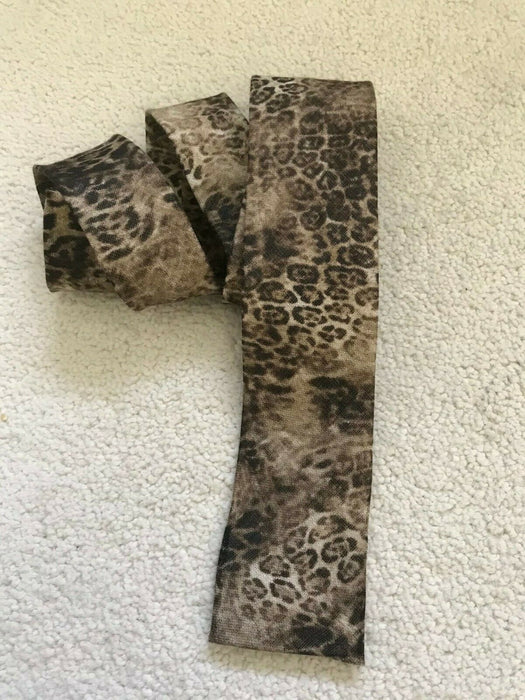 PAUL SMITH Tie Square Cut Narrow TIE Leopard Print 5 cm  60% wool 40% Silk