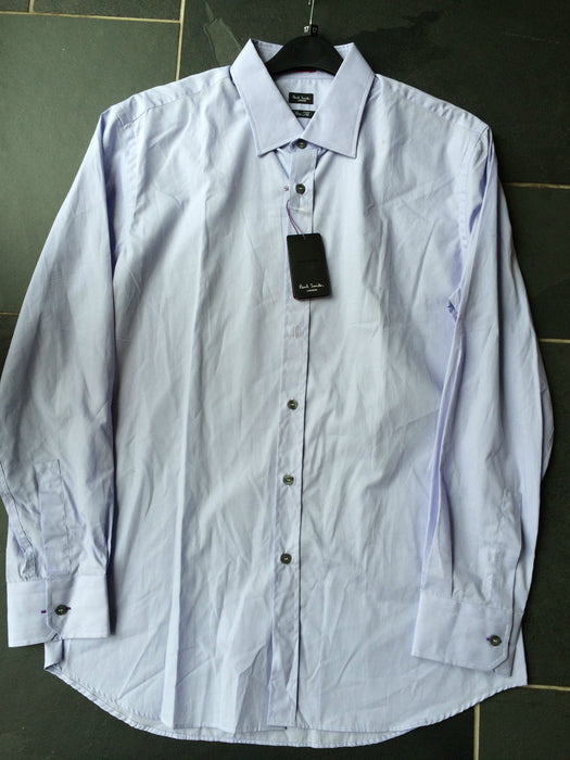 Paul Smith Shirt LONDON LS Shirt SLIM fit cuff detail Size 17 / 43  p2p 22.5"