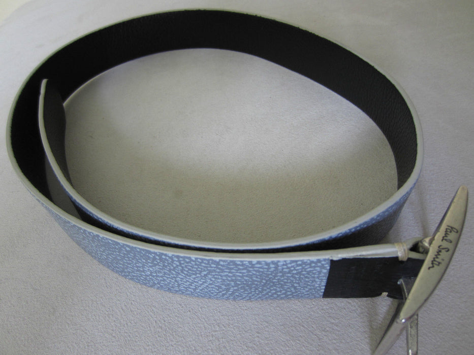 Paul Smith Belt Grained Leather Reversible Belt in Blue and Black 32 waist