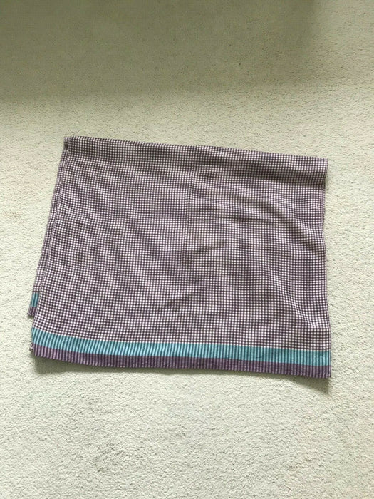 Paul Smith Scarf Jeans 100% Cotton Purple check Scarf 200 x 60 cm