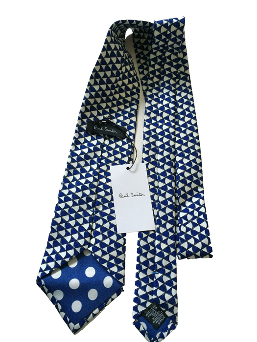 PAUL SMITH  Tie Blue Patterned TIE 8cm