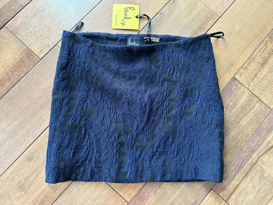 PAUL SMITH Blue  textured skirt SIZE 42 10  lined