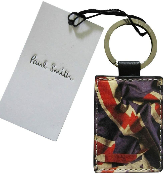 Paul Smith Keyring UK Abstract Union Jack Flag Leather Keyring