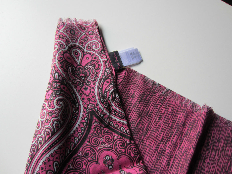 Paul Smith Scarf Women  Paisley Scarf  Length 180 cm x  W 60cm 100% Silk