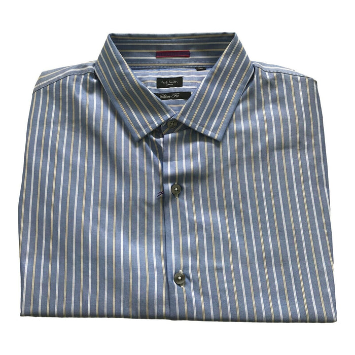 Paul Smith Shir LONDON LS Shirt SLIM fit  Size 16.5 / 42   pit 2 pit 21.5"