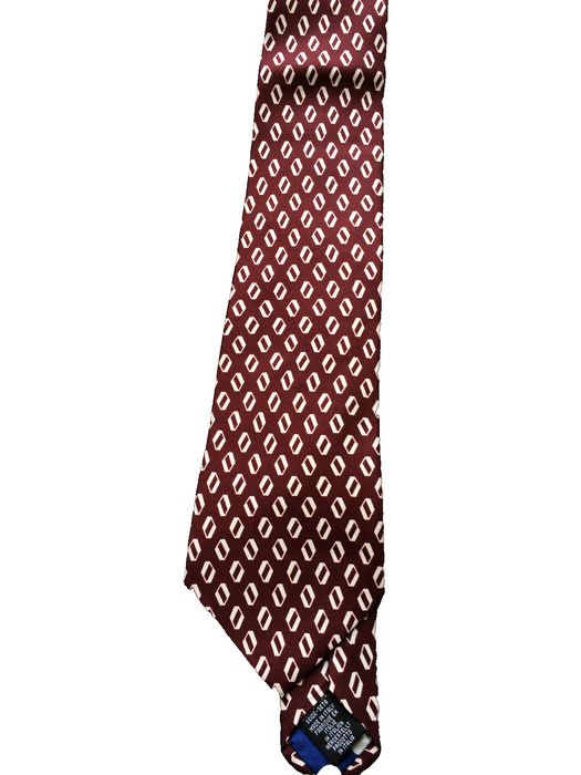 PAUL SMITH Silk Tie  100% Silk red elliptical Pattern TIE 8cm