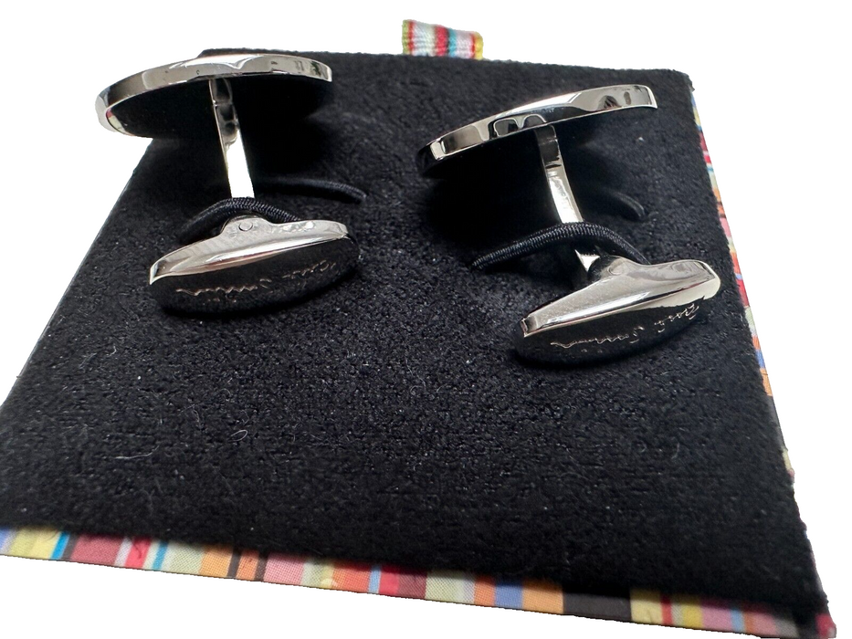 Paul Smith Cufflinks BLACK SLANT STRIPE Cufflinks