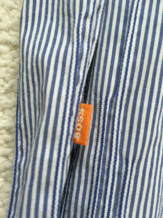 Hugo BOSS ORANGE - Casual Shirt - Blue with stripe SLIM FIT  - Size XL