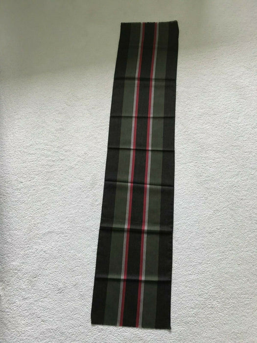 Paul Smith  Stripe Scarf Green Black Red Grey MAINLINE 135 x 30 cm