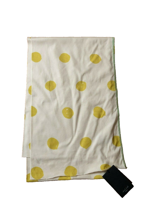 Paul Smith scarf Mens Yellow DOT scarf  185 x 30 cm