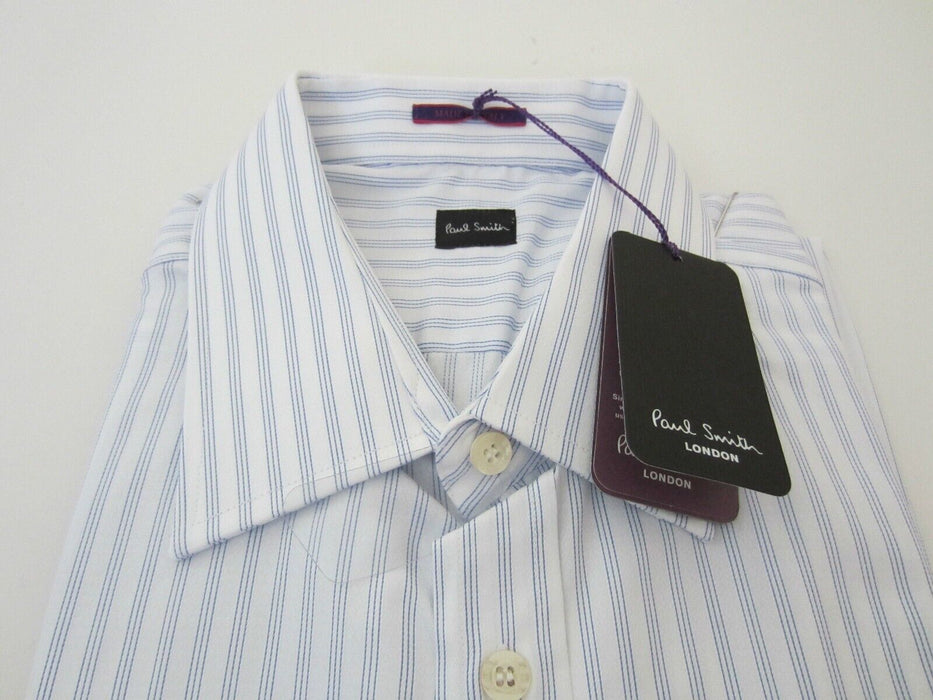 Paul Smith Shirt LONDON LS Shirt Blue stripes Size 16.5 / 42  p2p 22.5"