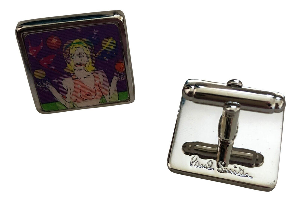 Paul Smith Cufflinks White Palladium VINTAGE NAKED LADY Juggler