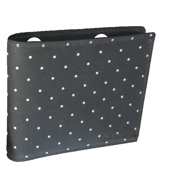 Paul Smith Wallet  Grey Leather  White Dots