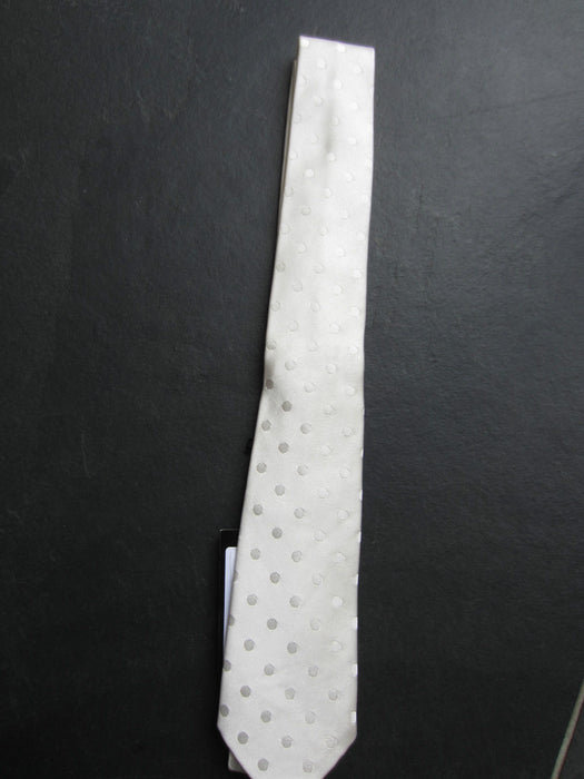 Paul Smith Tie  6cm Cream Spotted  Narrow Tie 100% Silk Made in Italy