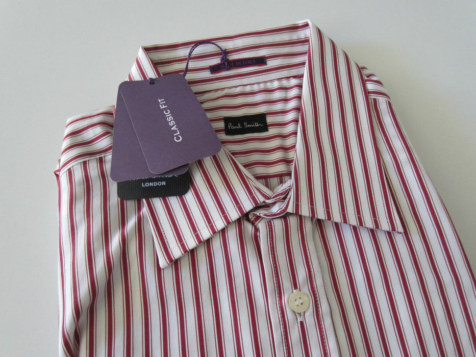 Paul Smith Shirt Formal LS Classic Shirt  Red Stripe