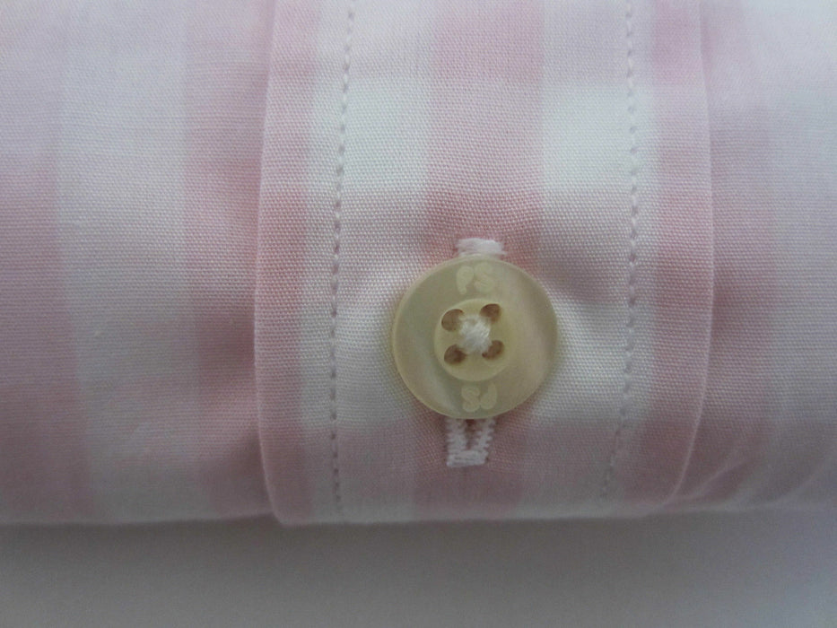 Paul Smith Shirt PS LS Casual Single cuff Butterfly collar Pink Check