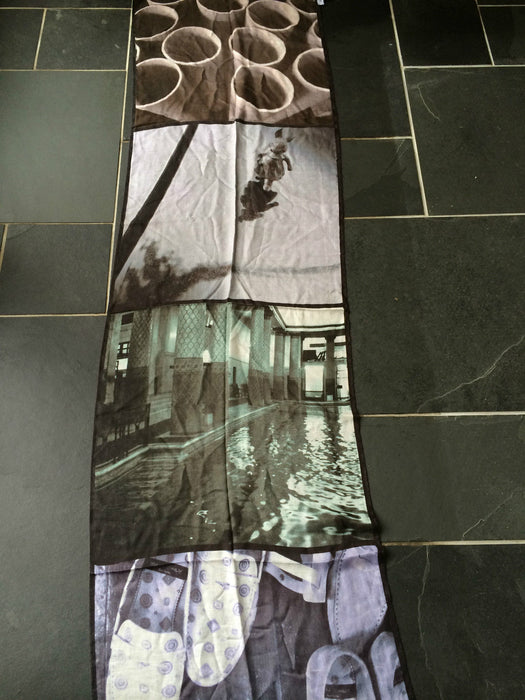 PAUL SMITH Scarf  "DAY DREAMING WITH MY CAMERA" MULTI PRINT 180 x 44cm