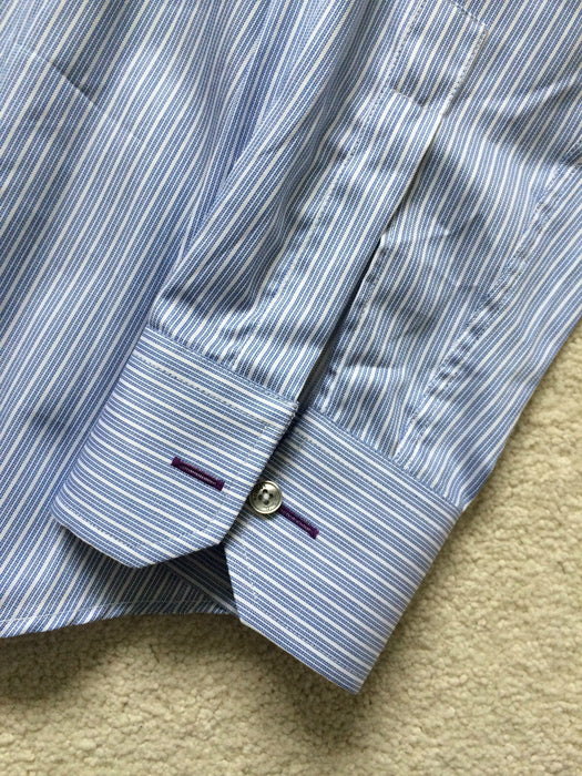 Paul Smith Shirt LONDON Formal LS Classic Stripe Shirt  Size 17 / 43  p2p 22.5"