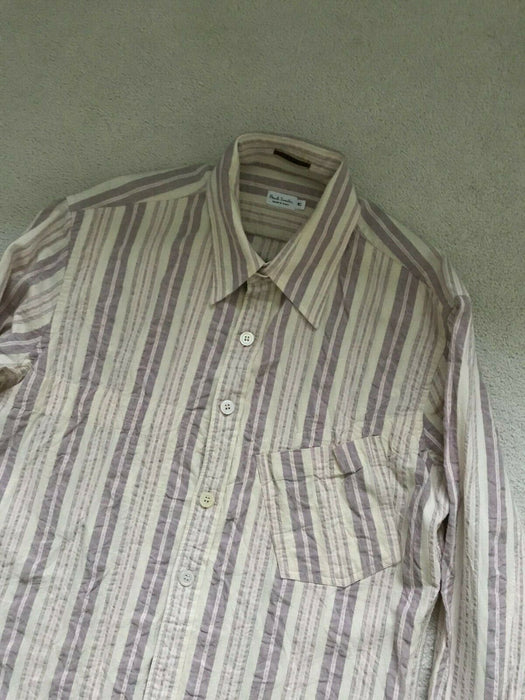 Paul Smith shirt MAINLINE Long Sleeve Purple Stripe Casual Shirt  Size M