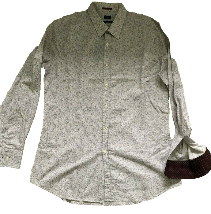 Paul Smith Shirt LONDON Casual LS TAILORED fit Shirt Size 17 / 43 p2p 22.5"