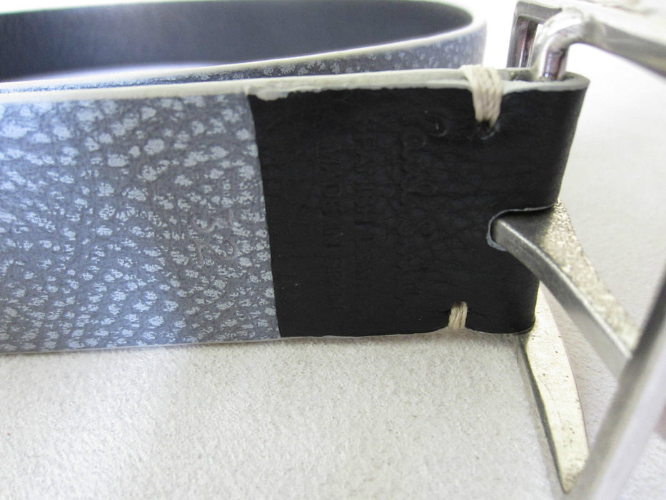 Paul Smith Belt Grained Leather Reversible Belt in Blue and Black 32 waist