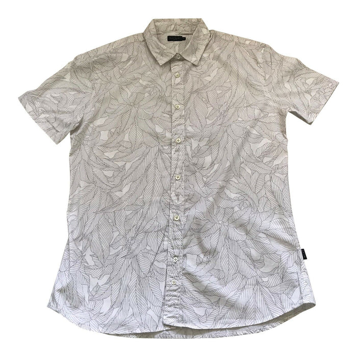 Paul Smith shirt Mens Leaf Pattern Short Sleeve Shirt