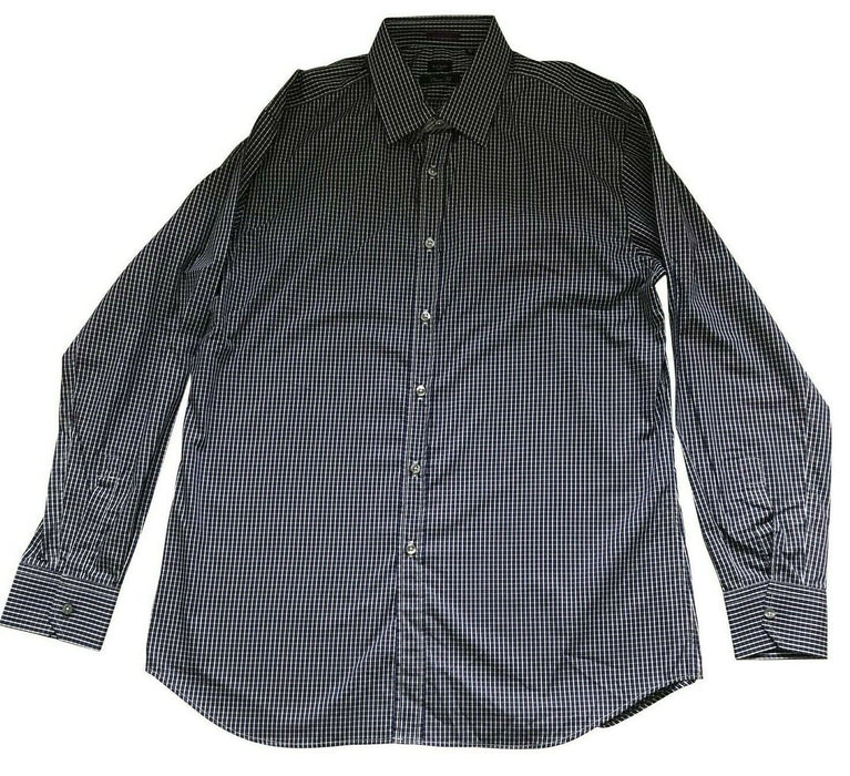 Paul Smith Shirt LONDON LS blue check Size 16.5 / 42 Classic fit  p2p 22.5"