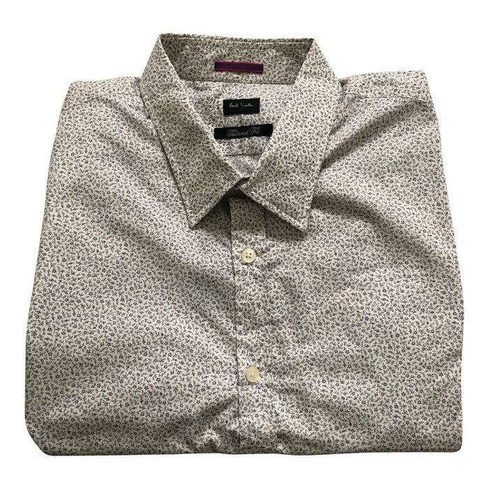 Paul Smith Shirt LONDON Casual LS TAILORED fit Shirt Size 17 / 43 p2p 22.5"