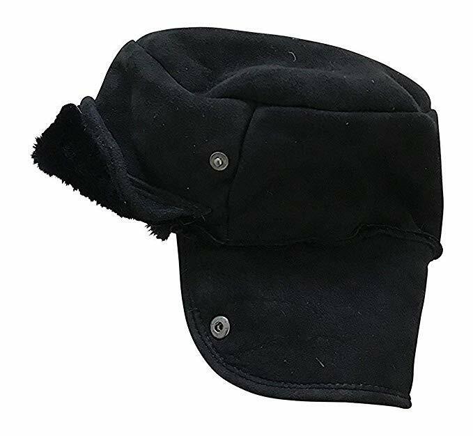 Paul Smith -Hat Black Sheepskin Hunter Trapper  Hat  Size M