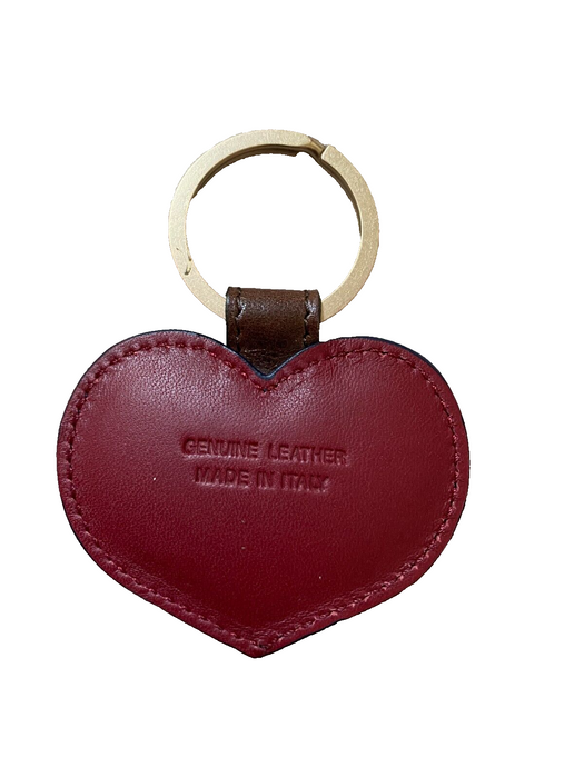 Paul Smith keyring Womens Blue and Red  Leather HEART shape Keyring  Keyfob