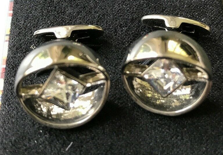 Paul Smith Cufflinks Round with  stone insert