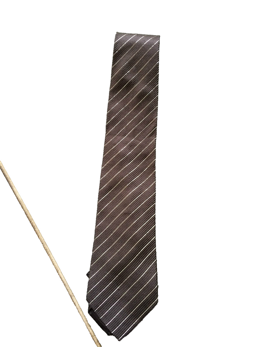 PAUL SMITH  Tie Black with Silver stripe tie TIE 8cm