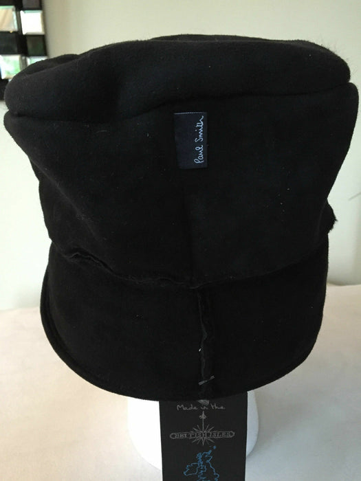 Paul Smith -Hat Black Sheepskin Hunter Trapper  Hat  Size M