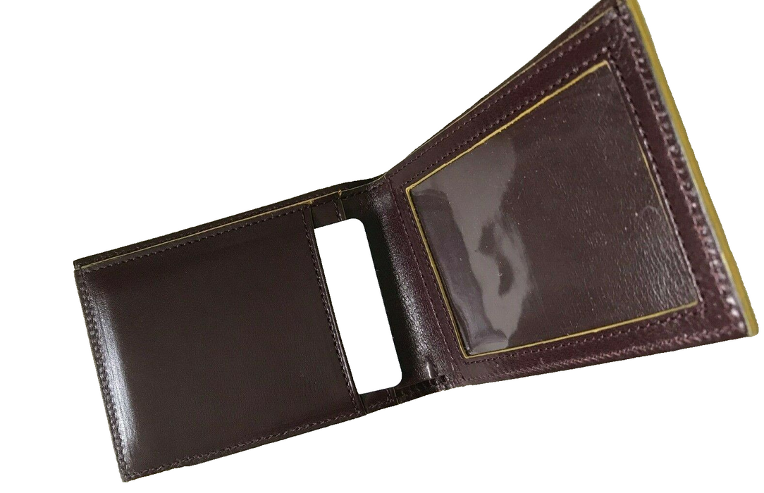 Paul Smith wallet travel pass Brown with yellow edging