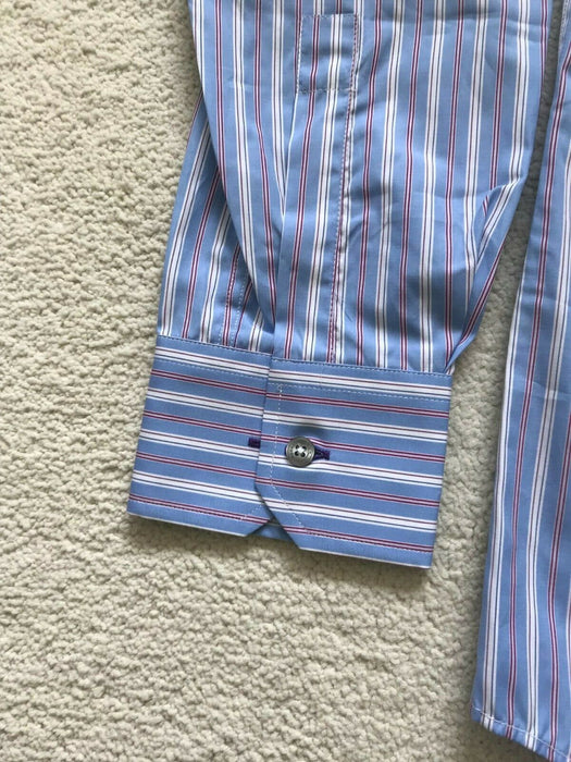 Paul Smith Stripe Shirt LONDON LS  Shirt Classic fit Size 17 / 43  p2p 22.5"