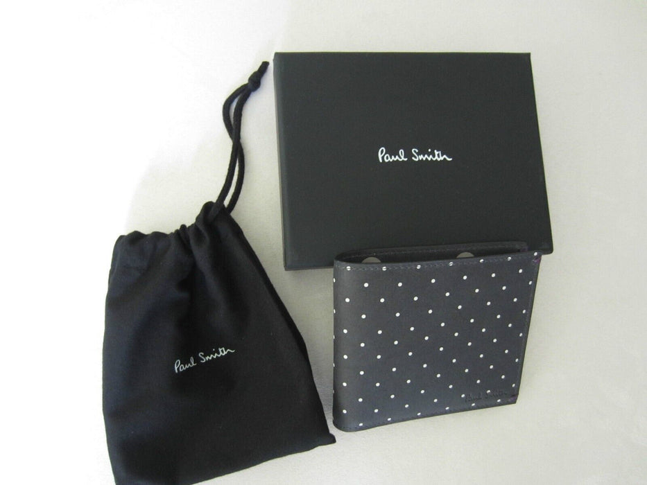 Paul Smith Wallet  Grey Leather  White Dots