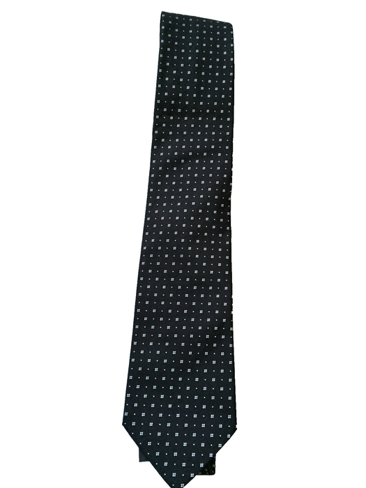 PAUL SMITH Silk TIE Black with pattern Polka Lining 8cm