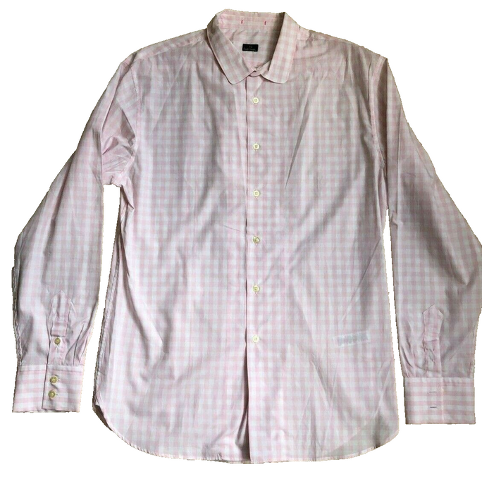 Paul Smith Shirt PS LS Casual Single cuff Butterfly collar Pink Check