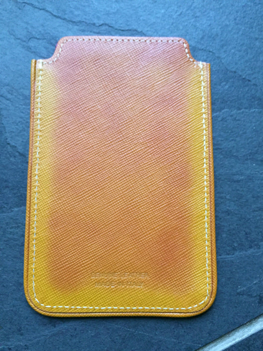 Paul Smith PS Yellow Burnished Leather business Case/ Card holder  Brand New 