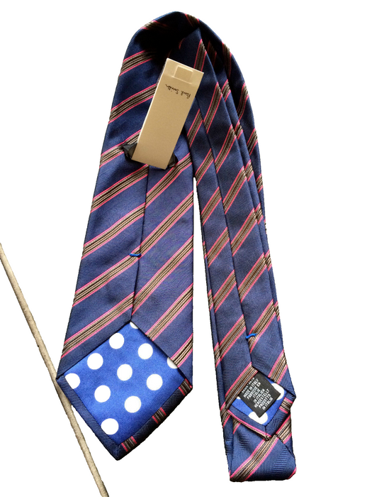 PAUL SMITH Silk TIE Stripe detail 8cm